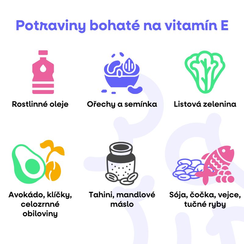 Potraviny bohaté na vitamín E